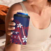 Samoa Manuia le Aso Tuto'atasi 4 in 1 Can Cooler Tumbler Siapo Mamanu Mix Tatau Marlin - Flag Color LT7 - Polynesian Pride