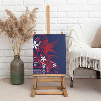Samoa Manuia le Aso Tuto'atasi Canvas Wall Art Siapo Mamanu Mix Tatau Marlin - Flag Color LT7 - Polynesian Pride