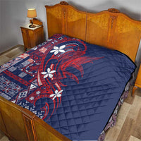 Samoa Manuia le Aso Tuto'atasi Quilt Siapo Mamanu Mix Tatau Marlin - Flag Color LT7 - Polynesian Pride