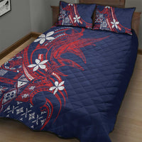 Samoa Manuia le Aso Tuto'atasi Quilt Bed Set Siapo Mamanu Mix Tatau Marlin - Flag Color LT7 - Polynesian Pride