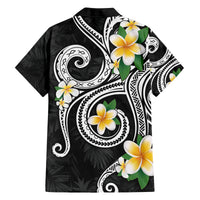 Kanaka Maoli Hawaii Plumeria Family Matching Summer Maxi Dress and Hawaiian Shirt Dancing Tentacles Black Style LT7 - Polynesian Pride