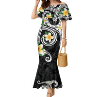 Kanaka Maoli Hawaii Plumeria Mermaid Dress Dancing Tentacles Black Style