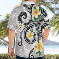 Kanaka Maoli Hawaii Plumeria Hawaiian Shirt Dancing Tentacles White Style