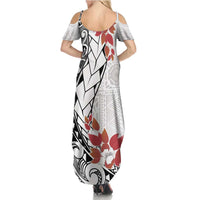 Bula Fiji Day Family Matching Summer Maxi Dress and Hawaiian Shirt Tagimaucia on Masi Pattern LT7 - Polynesian Pride
