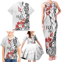 Bula Fiji Day Family Matching Tank Maxi Dress and Hawaiian Shirt Tagimaucia on Masi Pattern LT7 - Polynesian Pride