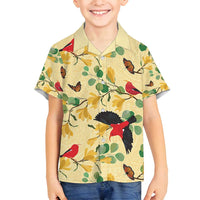 Aloha Hawaii Family Matching Puletasi and Hawaiian Shirt I'iwi on Mamane Pastel Cream LT7 Son's Shirt Light Yellow - Polynesian Pride