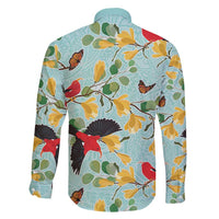 Aloha Hawaii Family Matching Mermaid Dress and Hawaiian Shirt I'iwi on Mamane Pastel Turquoise