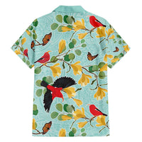 Aloha Hawaii Family Matching Off The Shoulder Long Sleeve Dress and Hawaiian Shirt I'iwi on Mamane Pastel Turquoise LT7 - Polynesian Pride