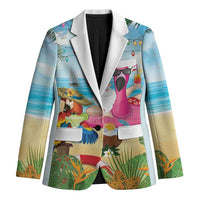 Have Yourself A Beachy Little Christmas Blazer with Santa Chilling - Polynesian Pride
