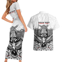 Aotearoa Personalized Couples Matching Short Sleeve Bodycon Dress and Hawaiian Shirt Proud To Be Maori LT7 - Polynesian Pride