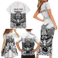 Aotearoa Personalized Family Matching Short Sleeve Bodycon Dress and Hawaiian Shirt Proud To Be Maori LT7 - Polynesian Pride