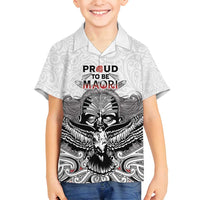 Aotearoa Personalized Family Matching Summer Maxi Dress and Hawaiian Shirt Proud To Be Maori LT7 Son's Shirt White - Polynesian Pride