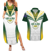 Cook Islands Rugby Custom Couples Matching Summer Maxi Dress and Hawaiian Shirt Kuki's Aitu Champions LT7 Colorful - Polynesian Pride