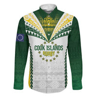 Cook Islands Rugby Custom Family Matching Off The Shoulder Long Sleeve Dress and Hawaiian Shirt Kuki's Aitu Champions LT7 Dad's Shirt - Long Sleeve Colorful - Polynesian Pride