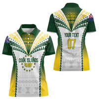 Cook Islands Rugby Custom Women Polo Shirt Kuki's Aitu Champions - Polynesian Pride