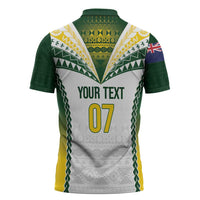 Cook Islands Rugby Custom Zipper Polo Shirt Kuki's Aitu Champions - Polynesian Pride