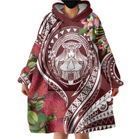 Aloha Hawaii Big Island Wearable Blanket Hoodie Ohia Lehua Wahine LT7 - Polynesian Pride