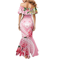 Aloha Hawaii Maui Family Matching Mermaid Dress and Hawaiian Shirt Goddess Lokelani Rose LT7 - Polynesian Pride