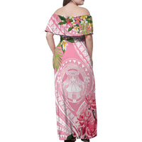 Aloha Hawaii Maui Family Matching Off Shoulder Maxi Dress and Hawaiian Shirt Goddess Lokelani Rose LT7 - Polynesian Pride
