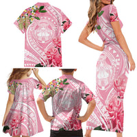 Aloha Hawaii Maui Family Matching Short Sleeve Bodycon Dress and Hawaiian Shirt Goddess Lokelani Rose LT7 - Polynesian Pride