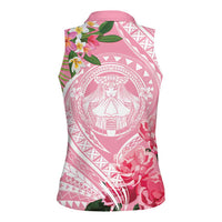 Aloha Hawaii Maui Women Sleeveless Polo Shirt Goddess Lokelani Rose LT7 - Polynesian Pride