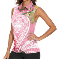 Aloha Hawaii Maui Women Sleeveless Polo Shirt Goddess Lokelani Rose LT7 - Polynesian Pride
