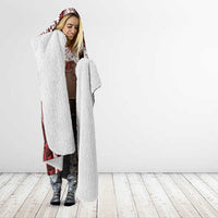 Bula Fiji Vintage Hooded Blanket Scarlet Masi Motifs