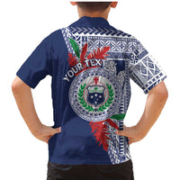 Samoa Rugby Personalized Family Matching Mermaid Dress and Hawaiian Shirt Toa Samoa Myriad Siapo LT7 - Polynesian Pride