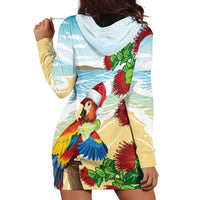 Have A Very Beach Christmas Hoodie Dress Parrot By Lehua Flower LT7 - Polynesian Pride