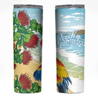 Have A Very Beach Christmas Skinny Tumbler Parrot By Lehua Flower LT7 Art - Polynesian Pride