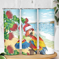 Have A Very Beach Christmas Skinny Tumbler Parrot By Lehua Flower LT7 - Polynesian Pride
