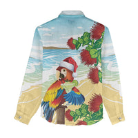 Have A Very Beach Christmas Women Casual Shirt Parrot By Lehua Flower LT7 - Polynesian Pride