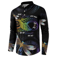 Personalised Polynesian Memorial Button Sweatshirt Your Wings Were Ready But My Heart Was Not