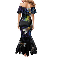 Personalised Polynesian Memorial Family Matching Mermaid Dress and Hawaiian Shirt Your Wings Were Ready But My Heart Was Not