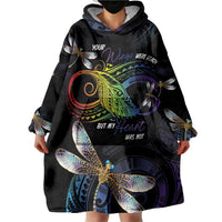 Personalised Polynesian Memorial Wearable Blanket Hoodie Your Wings Were Ready But My Heart Was Not LT7 - Polynesian Pride