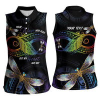 Personalised Polynesian Memorial Women Sleeveless Polo Shirt Your Wings Were Ready But My Heart Was Not LT7 - Polynesian Pride
