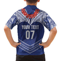 Toa Samoa Rugby Custom Family Matching Off The Shoulder Long Sleeve Dress and Hawaiian Shirt Ulafala Mix Nifo'oti LT7 - Polynesian Pride
