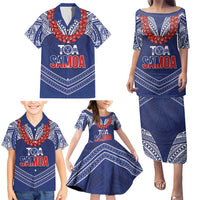 Toa Samoa Rugby Custom Family Matching Puletasi and Hawaiian Shirt Ulafala Mix Nifo'oti LT7 - Polynesian Pride