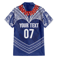 Toa Samoa Rugby Custom Family Matching Short Sleeve Bodycon Dress and Hawaiian Shirt Ulafala Mix Nifo'oti LT7 - Polynesian Pride