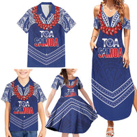 Toa Samoa Rugby Custom Family Matching Summer Maxi Dress and Hawaiian Shirt Ulafala Mix Nifo'oti LT7 - Polynesian Pride