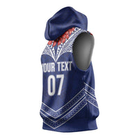 Toa Samoa Rugby Custom Sleeveless Hoodie Ulafala Mix Nifo'oti - Polynesian Pride