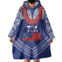 Toa Samoa Rugby Custom Wearable Blanket Hoodie Ulafala Mix Nifo'oti - Polynesian Pride