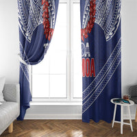 Toa Samoa Rugby Window Curtain Ulafala Mix Nifo'oti - Polynesian Pride
