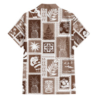 Hawaii Christmas Retro Patchwork Family Matching Summer Maxi Dress and Hawaiian Shirt Brown LT7 - Polynesian Pride