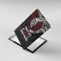Maori Hongi Toitu Te Tiriti Canvas Wall Art Tangata Tiriti Stand With Tangata Whenua LT7 With Frame Black - Polynesian Pride