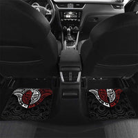Maori Hongi Toitu Te Tiriti Car Mats Tangata Tiriti Stand With Tangata Whenua LT7 Set 2pcs - Back Black - Polynesian Pride