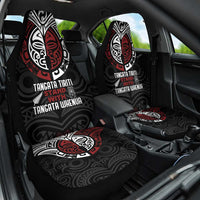 Maori Hongi Toitu Te Tiriti Car Seat Cover Tangata Tiriti Stand With Tangata Whenua LT7 One Size Black - Polynesian Pride