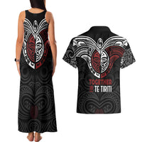 Maori Hongi Toitu Te Tiriti Couples Matching Tank Maxi Dress and Hawaiian Shirt Tangata Tiriti Stand With Tangata Whenua LT7 - Polynesian Pride