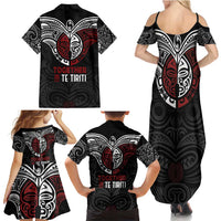 Maori Hongi Toitu Te Tiriti Family Matching Summer Maxi Dress and Hawaiian Shirt Tangata Tiriti Stand With Tangata Whenua LT7 - Polynesian Pride