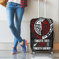 Maori Hongi Toitu Te Tiriti Luggage Cover Tangata Tiriti Stand With Tangata Whenua LT7 - Polynesian Pride